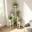 Support de coin pour plantes d'intérieur, idéal pour plusieurs plantes, avec structure métallique robuste. Étagère en L peu encombrante pour salon, balcon, terrasse et jardin.-857465816
