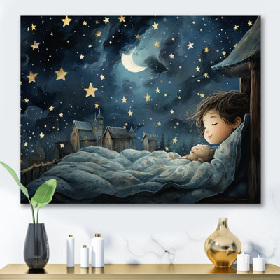Blue Childhood Haven nursery II - Nursery Wall Art