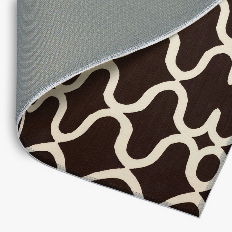 Tapis noir intérieur et extérieur Trellis