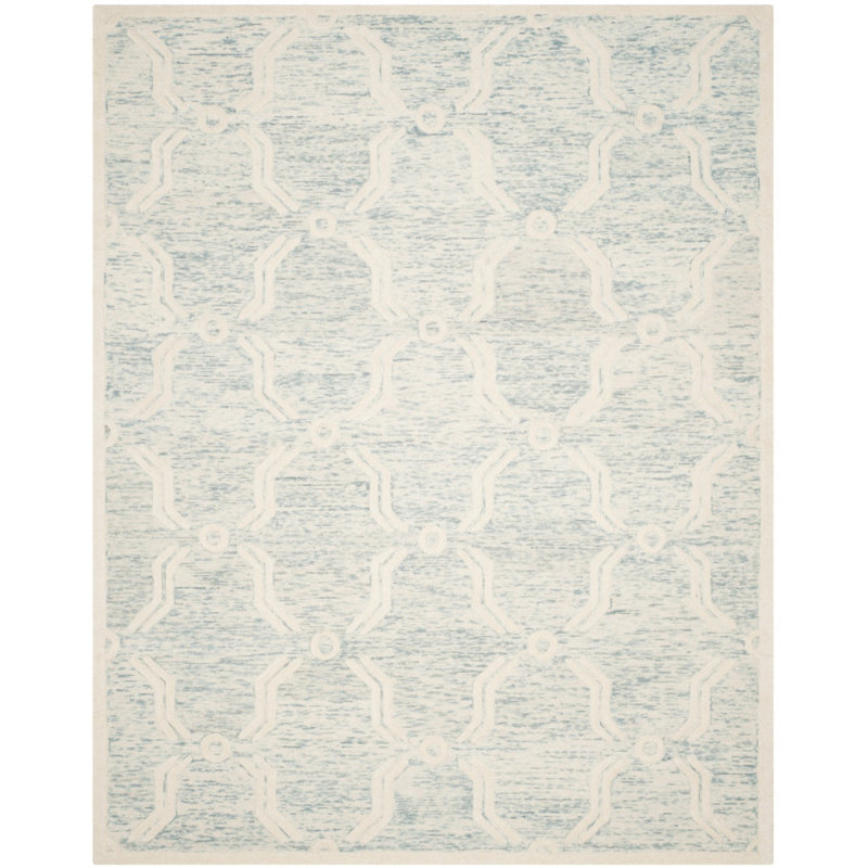 Cannen Hand Tufted Wool Geometric Rug, Rectangle 8' x 10'