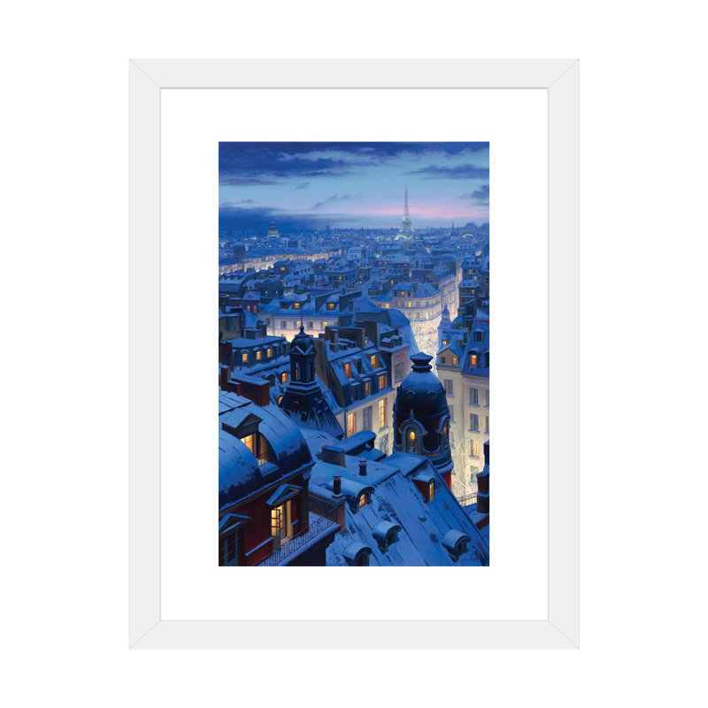 «Night Symphony» par Evgeny Lushpin - reproduction, Papier blanc, H 24 po x l 32 po x P 1 po