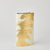 Splashy Gold Leaf Vase-Med