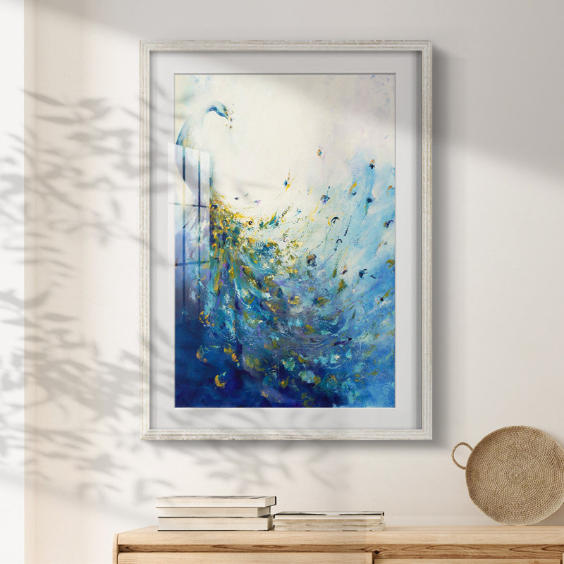 «Beautiful Fall I» - Toile tendue avec châssis, H 28,5 po x l 20,5 po, Blanc