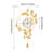 29.5X17.3” Silent Gold Wall Clock