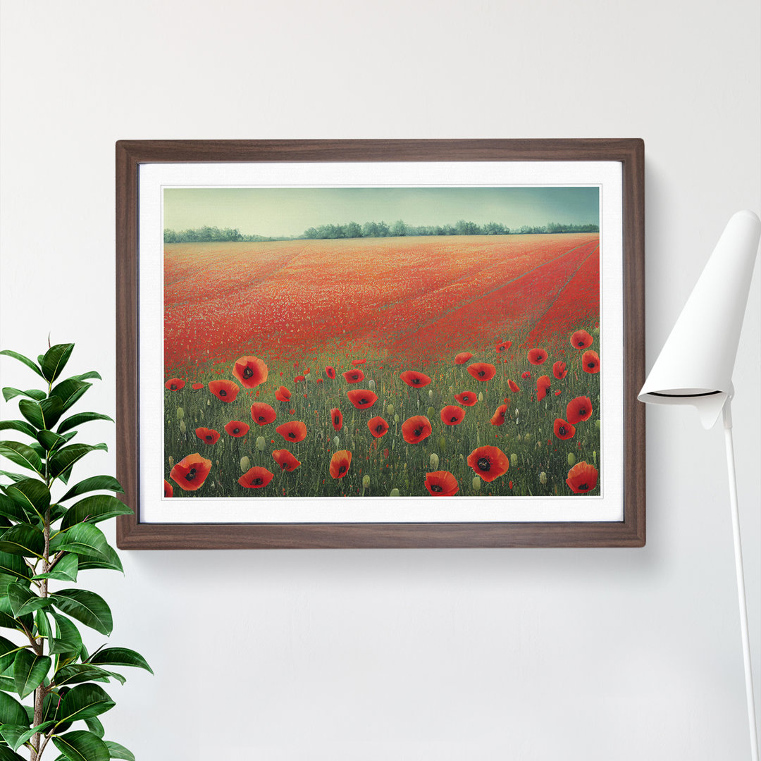 Sumptuous Poppy Field Flowers - Single Picture Frame Print
