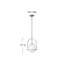 Luminaire suspendu Arie avec abat-jour sphérique-1000846285-1000846284