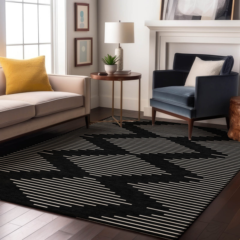 Premium Machine Washable Colmenero AMF1016 Geometric Rug, Rectangle 10' x 14'