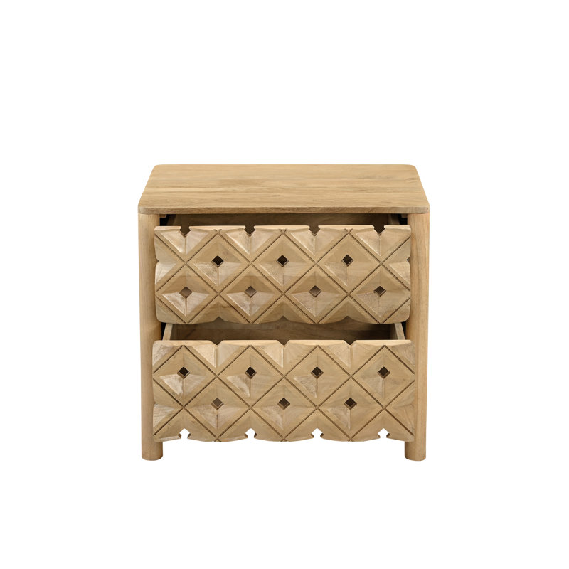 Fulton 2 - Drawer Solid Wood Nightstand