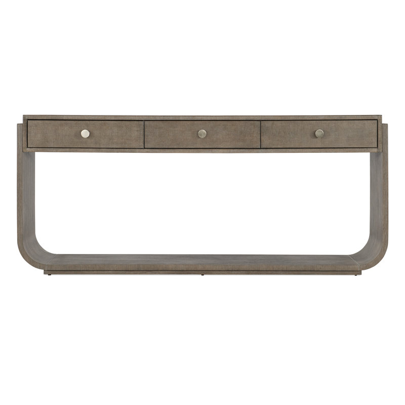 Dark Mink 78'' Oak Veneer Console Table with Storage