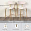 Ensemble de 2 tabourets de bar 40 po à hauteur de comptoir, tabourets de bar rembourrés modernes avec pieds en métal et finition beige