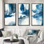 «Imperial Blue Solitude», 3 pièces sur toile-208632871-208632868