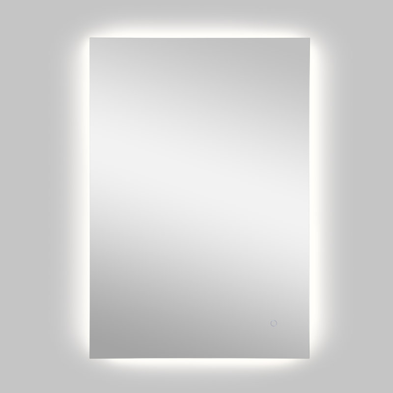 Joesette Frameless Anti-Fog Aluminum Back-lit LED Bathroom Vanity Mirror, 38" x 26"
