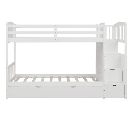 Harriet Bee Emeril Kids Bunk Bed with Drawers & Reviews | Wayfair