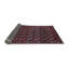 Tapis géométrique rouge / bleu marine-1190667700
