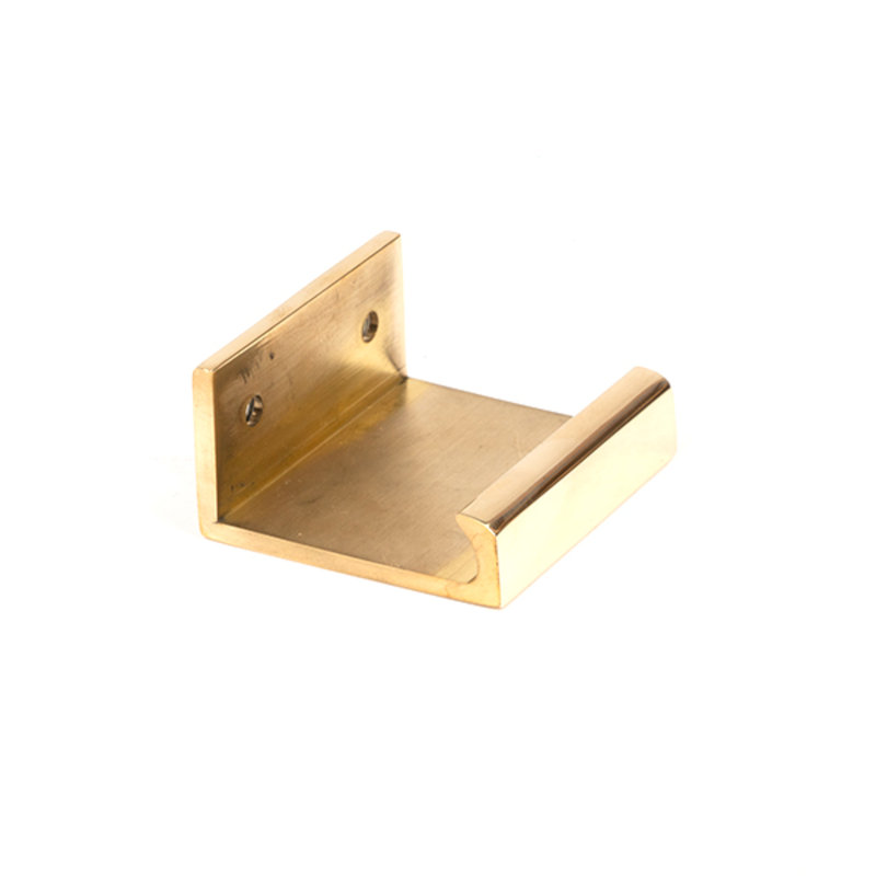 Polished Brass 50Mm Plain Edge Pull, Polished Brass, 3 cm
