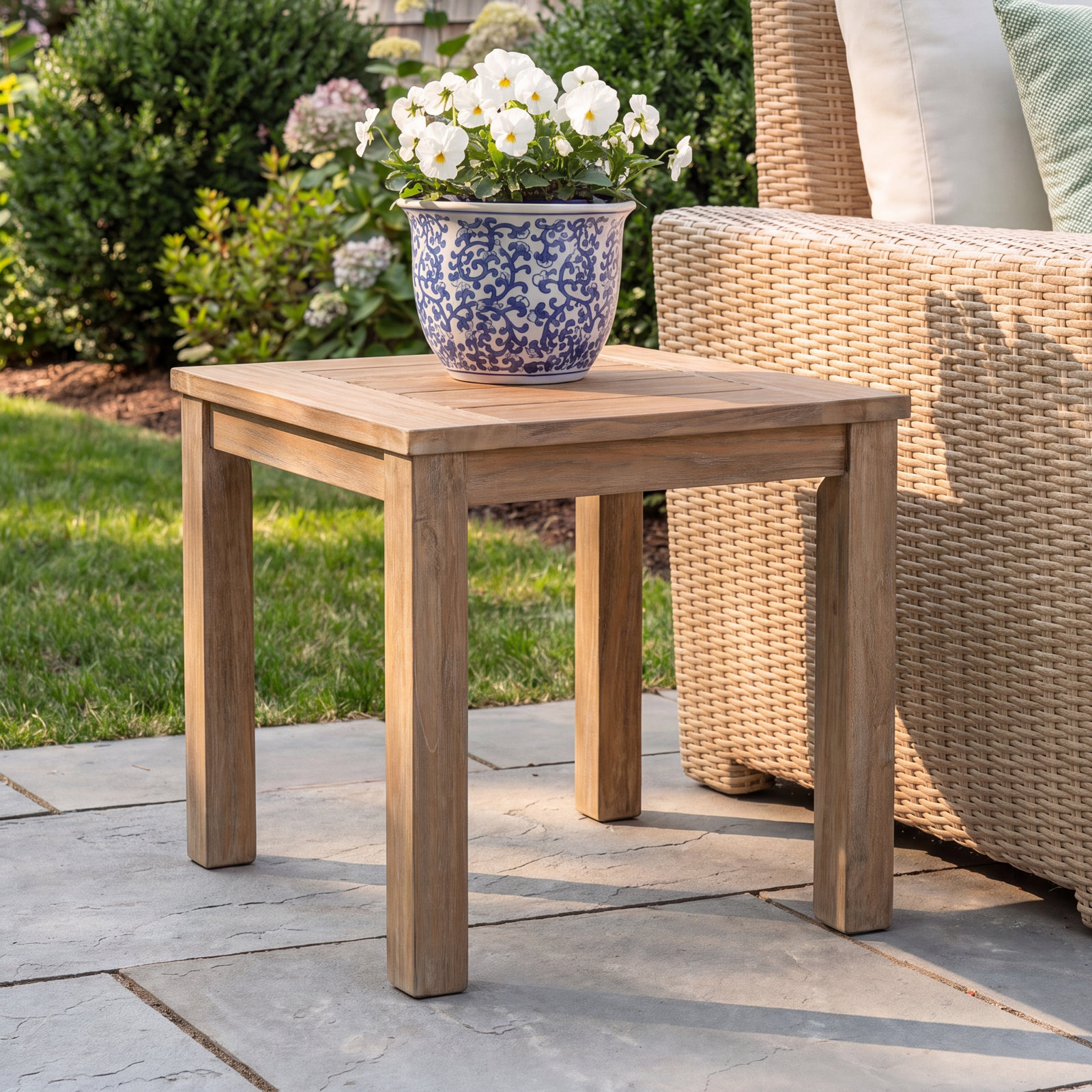 Vienna 22'' Teak Outdoor Side Table