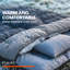 Outsunny Double Sleeping Bag with 2 Pillows 220 x 160 cm-126302439