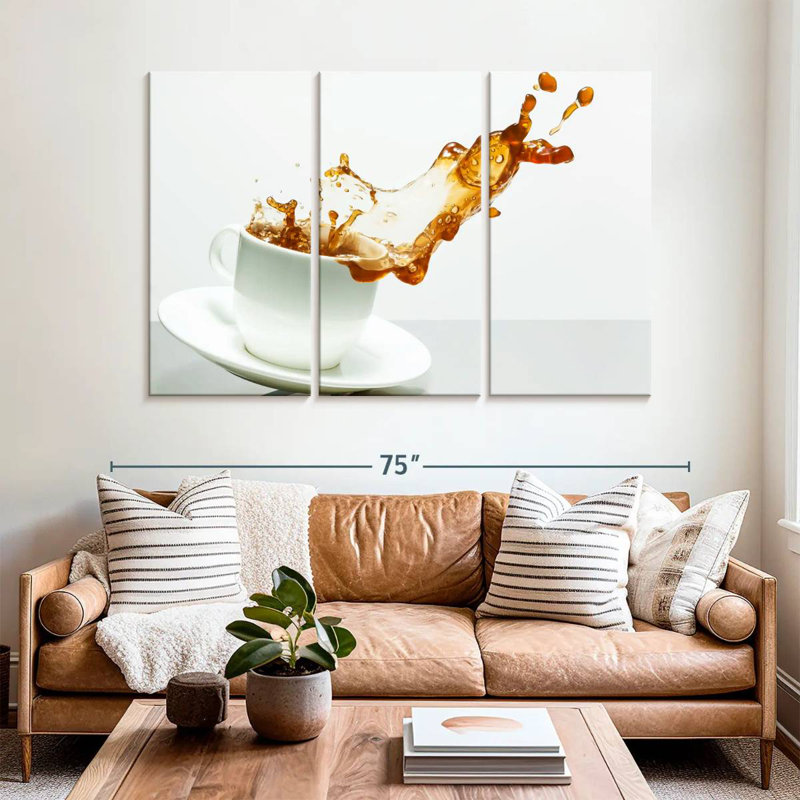 Yarlin Coffee Cup Splash, 28" H x 45" W
