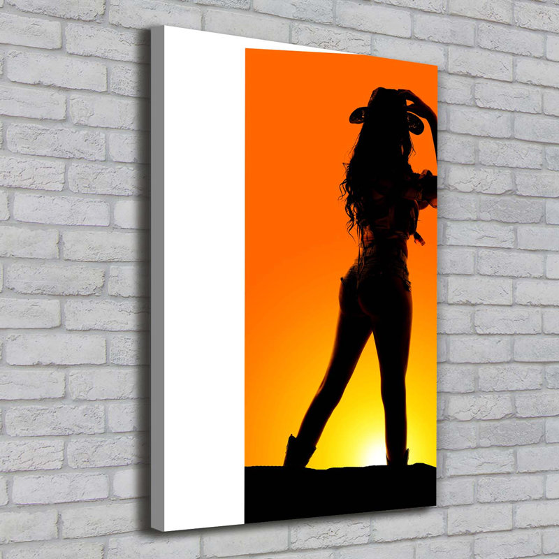 Cowgirls Silhouette - Wrapped Canvas Print