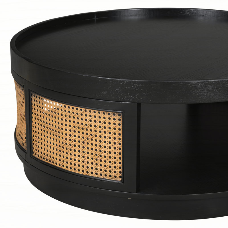 Table basse 36,8 po Mid-Century, Noir