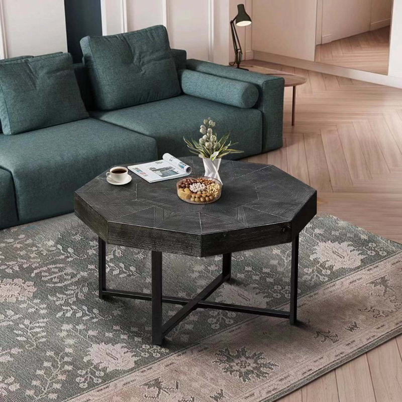 Table basse Farmhouse, Noir antique