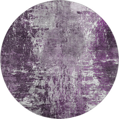 Premium Machine Washable Prisco Eggplant Rug