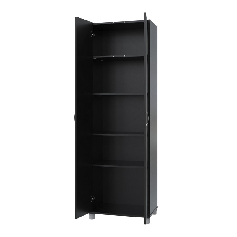 Armoire de rangement l 24 po Aleg, Noir