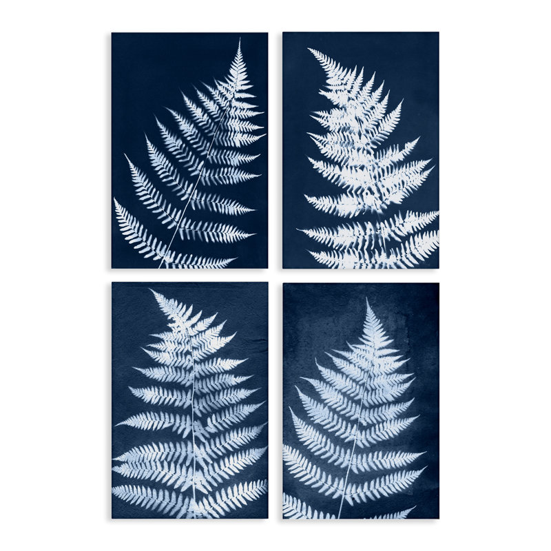  "Modern Fern Impressions", ensemble de 4 impressions sur toile par Jason Johnson, H 24 po x l 16 po