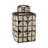 Geometric Ceramic Table Jar with Lid for Home Decor - Decorative Patterned Tall Jar for Shelf Styling, Console Display, and Tabletop Accent-86741825-86741827