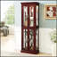 Vitrine lumineuse Curio Cabinet avec tablettes réglables et panneau arrière en miroir pour une décoration intérieure élégante-1612345752