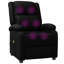 Fauteuil de massage Vidaxl en similicuir noir