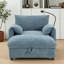 Fauteuil d'appoint rembourré avec repose-pieds avec rangement-343178774