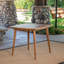 Table de salle à manger carrée en bois d'acacia avec finition en teck | Idée de cadeau