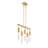 Downend 5-Light Linear Chandelier in Warm Brass