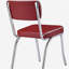 Chaises d'appoint rembourrées rouges et chromées (ensemble de 2)
