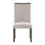Ensemble de 2 chaises d'appoint contemporaines en bois brun