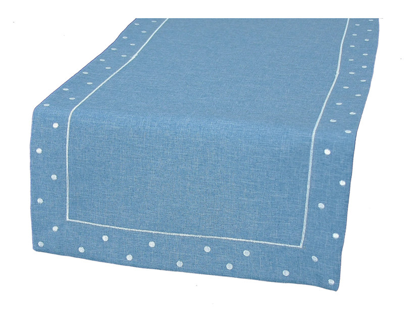 Chemin de table rectangulaire Breen, Chambray
