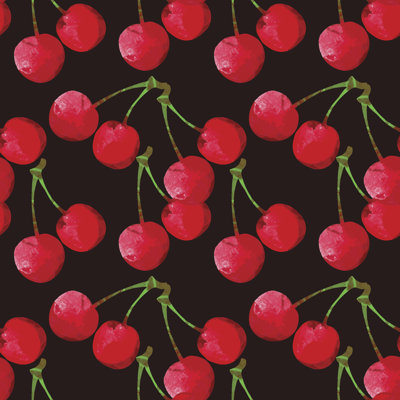 Yiming " Watercolor Cherry " Watercolor Painting