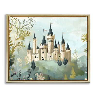 Cadre flottant princesse vue du château, design par Christine Simpson Art