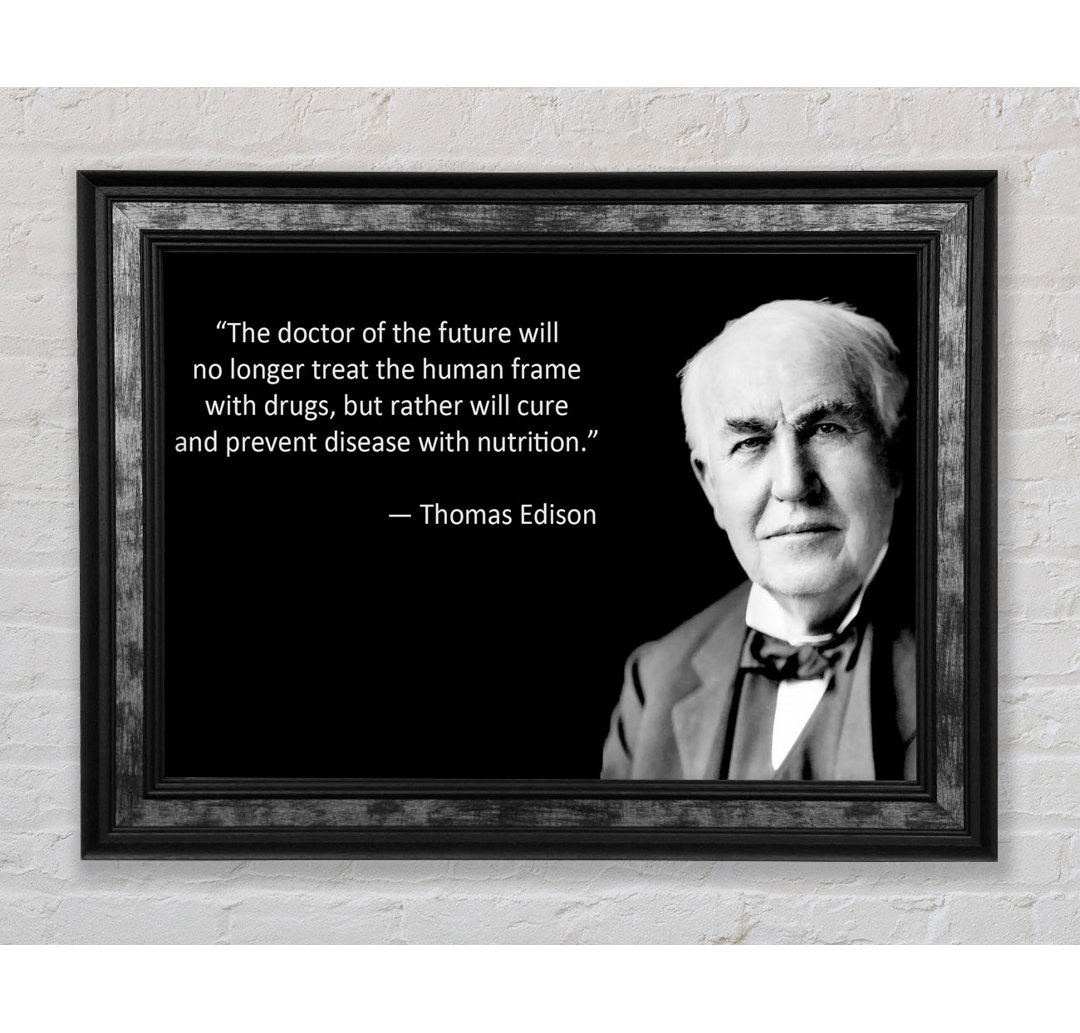 Motivationszitat Thomas Edison - Drucken