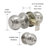 Privacy Door Knobs with Round Rosette, Keyless Lock-43668777