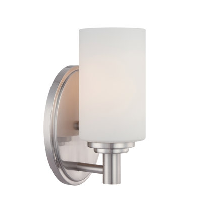 Applique murale 1 lumière de 9 po de hauteur Pittman - Nickel brossé