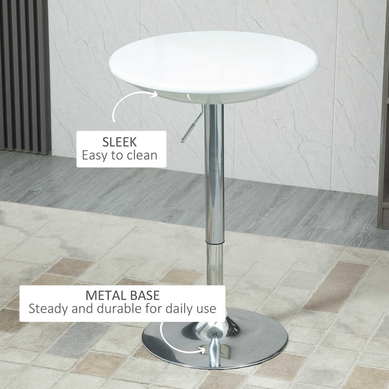 Round Metal Outdoor Bar Table , 61cm cm W 61cm cm D