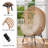 Elegant Arc Back Hanging Egg Chair