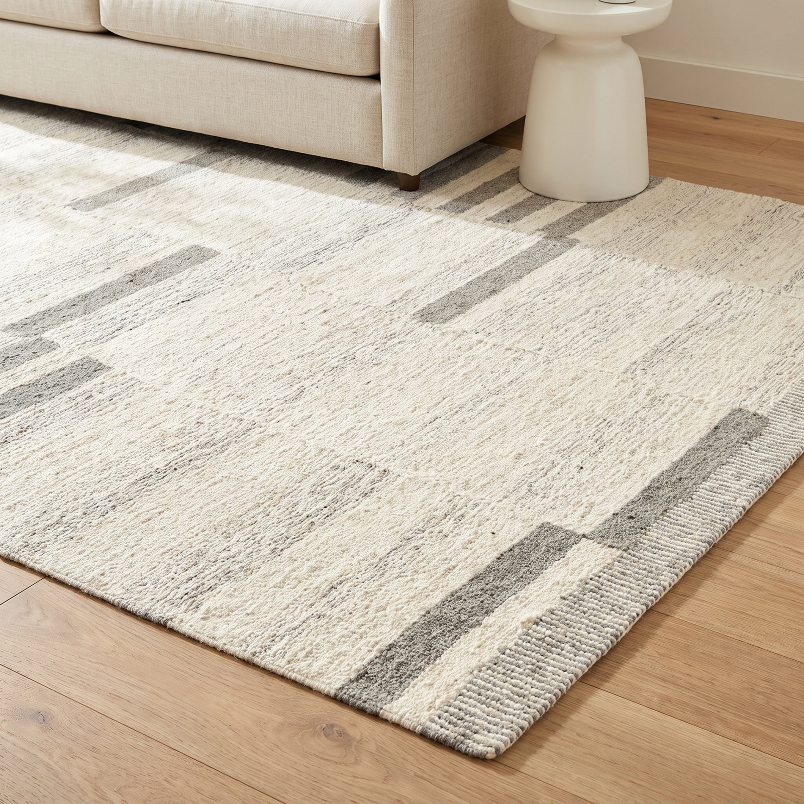 Hand-Tufted Striped Wool Rug, Rectangle 8' x 10'
