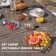 7 Piece Outdoor Dining Table Set With 2 Swivel Rocker Chair And Cushions