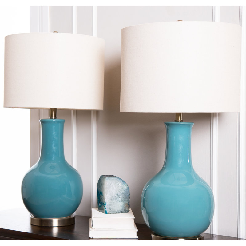 Ceramic Table Lamp, Blue