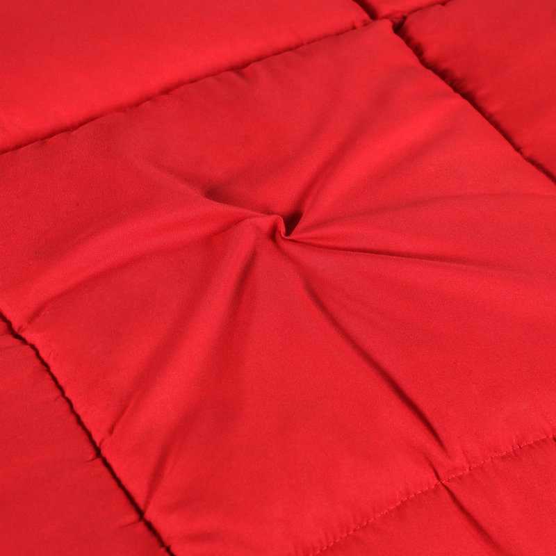 Queen Red Reversible Down Alternative Microfiber Comforter