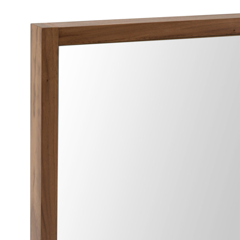 Rectangle Wall Mirror, Walnut