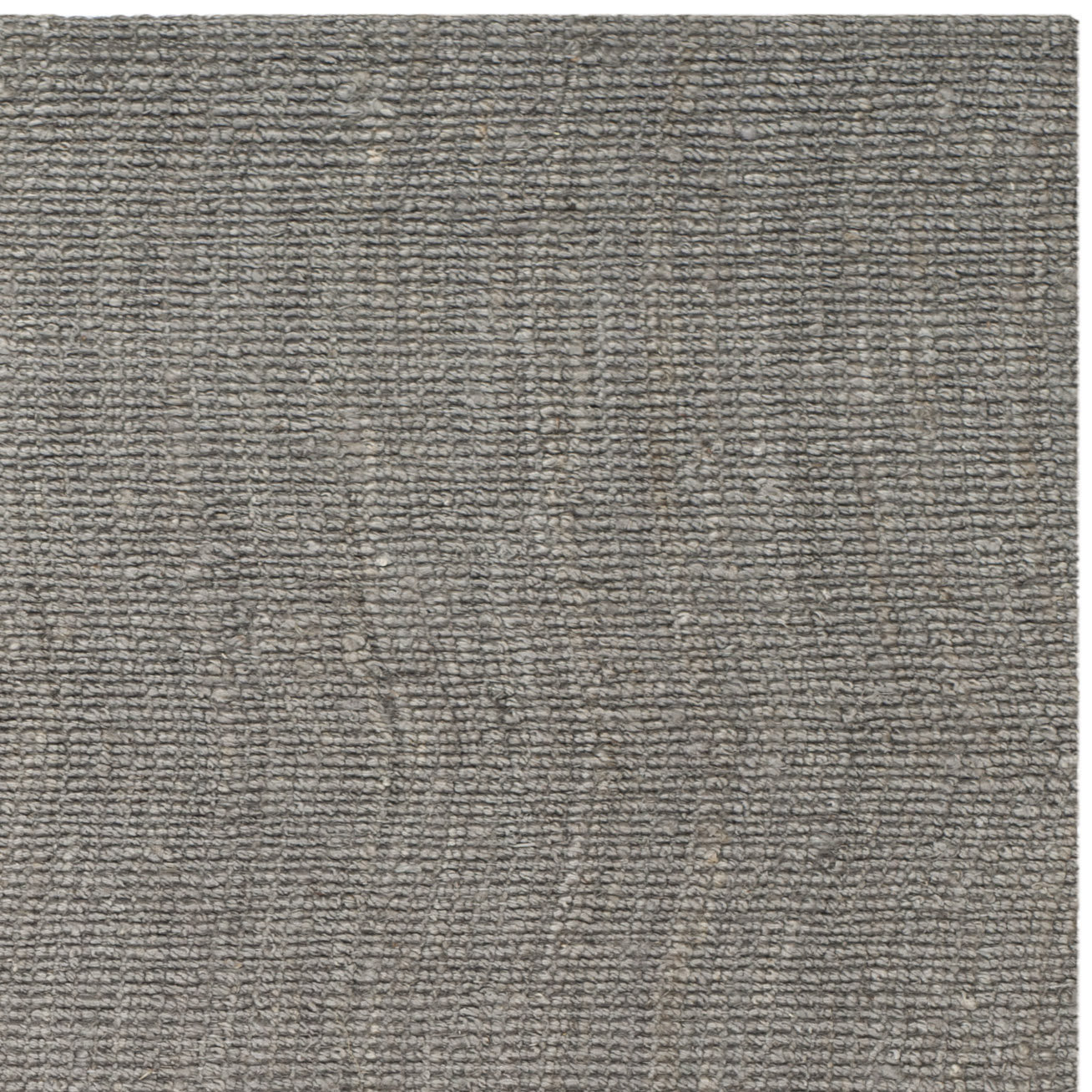 Alda Light Gray Hand-Woven Jute Rug, Square 6'